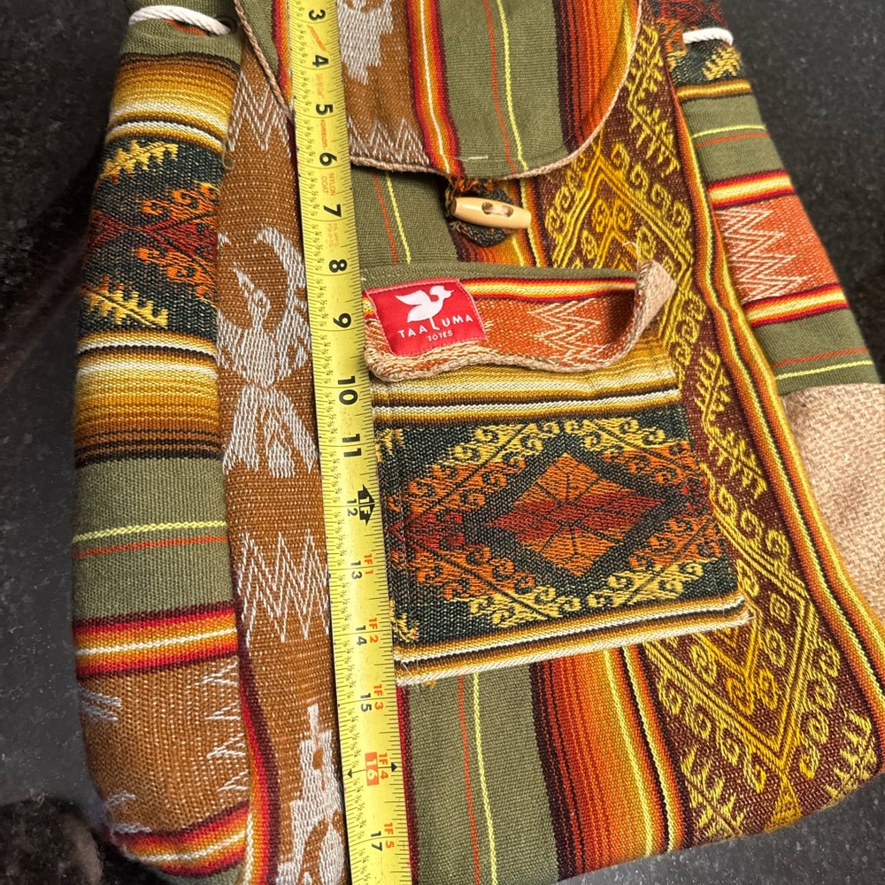 Taaluma Totes Earthy Patterned Backpack - image 3